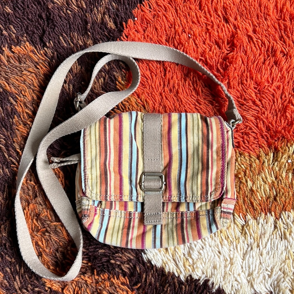 Corduroy fossil satchel